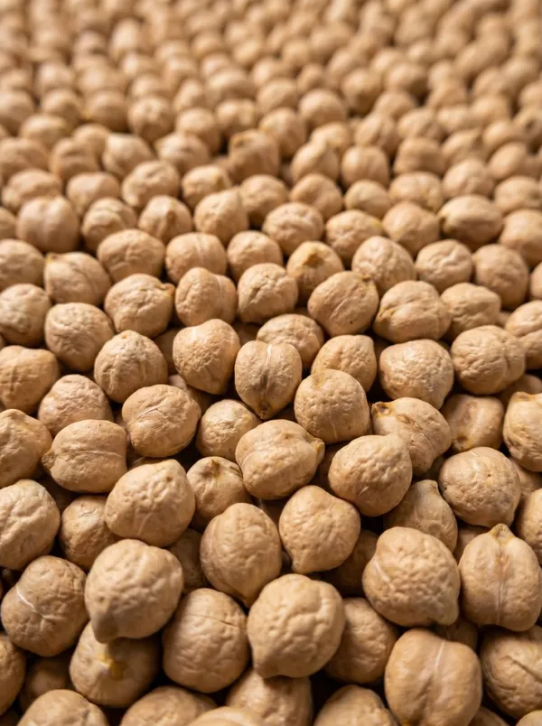 CHICKPEAS - High-purity Kabuli chickpeas selected for hummus production, commercial canning, and food processing — sorted for uniform caliber and cookability. (SEEDVAL B2B Wholesale)